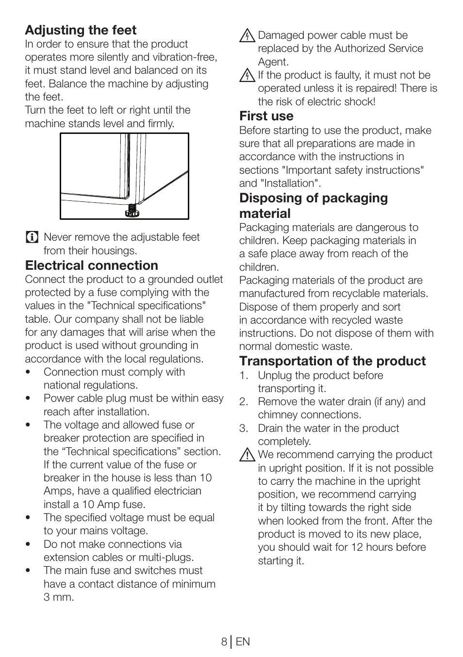 Blomberg TKF 7451 AG 50 User Manual | Page 8 / 56