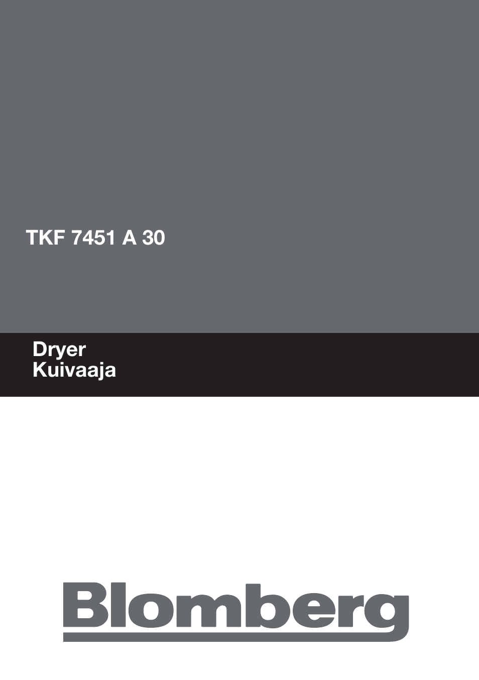 Blomberg TKF 7451 A 30 User Manual | 56 pages