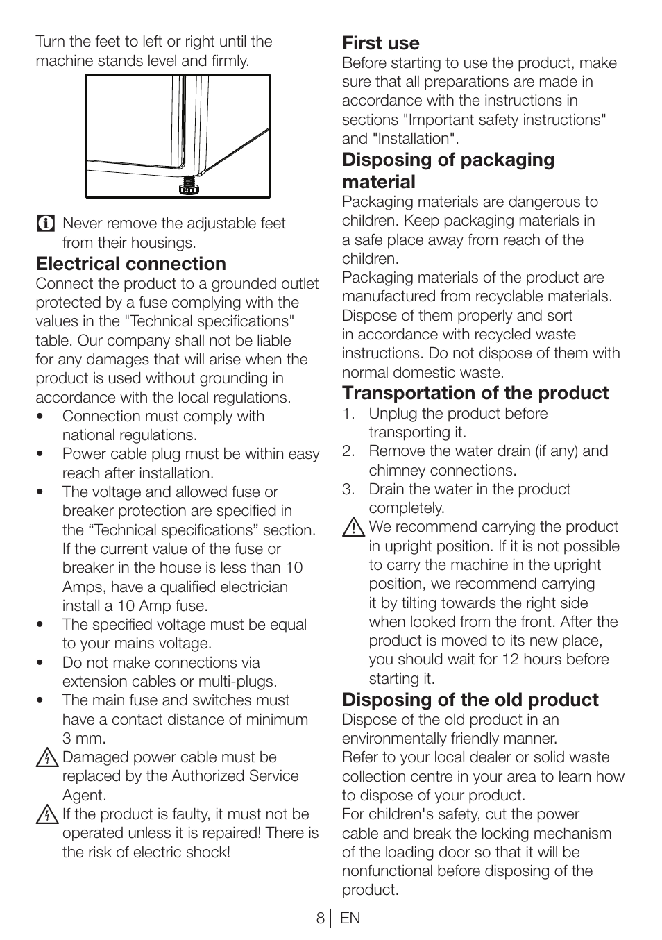 Blomberg TKF 7451 A 30 User Manual | Page 8 / 56
