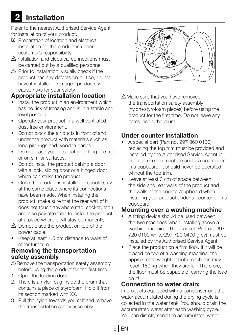 Installation | Blomberg TKF 8461 AGC User Manual | Page 5 / 44