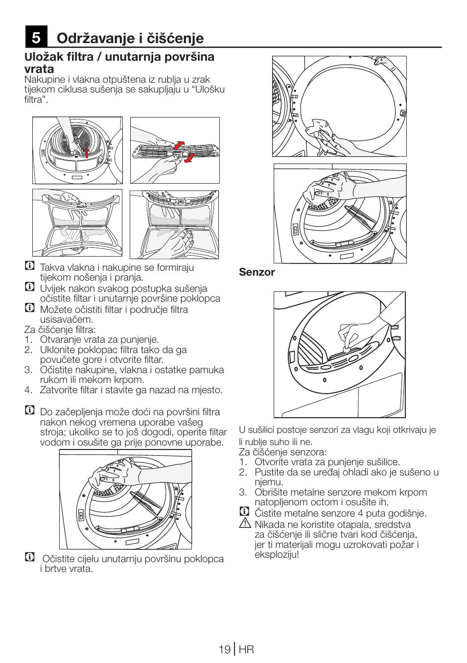 Održavanje i čišćenje | Blomberg TKF 7431 A User Manual | Page 19 / 64