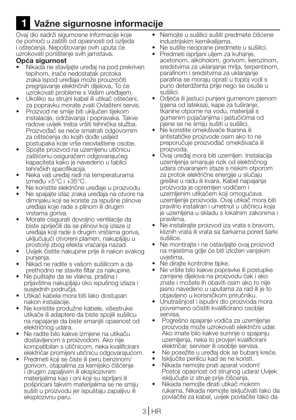 Važne sigurnosne informacije | Blomberg TKF 7431 A User Manual | Page 3 / 64