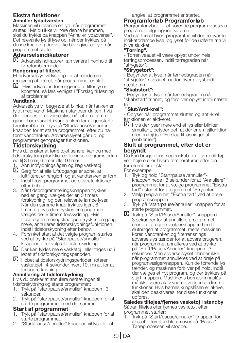 Blomberg TKF 7231 User Manual | Page 30 / 52