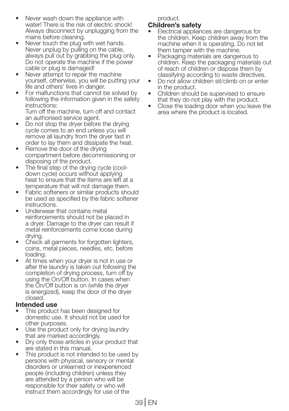 Blomberg TKF 7231 User Manual | Page 39 / 52