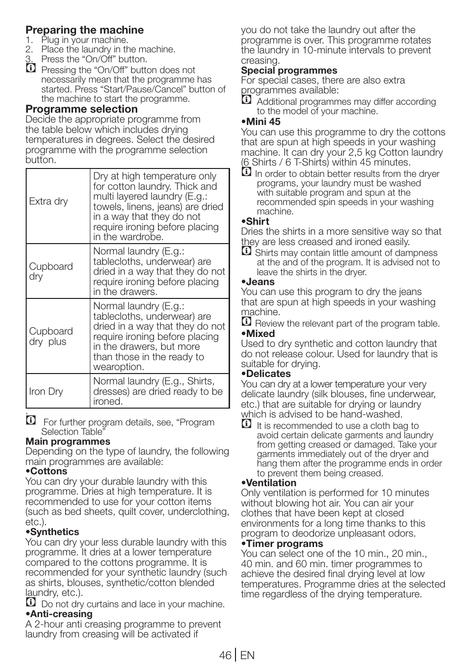 Blomberg TKF 7231 User Manual | Page 46 / 52