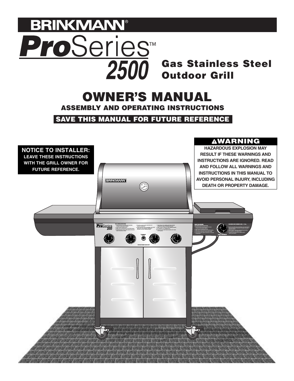 Brinkmann 2500 User Manual | 32 pages