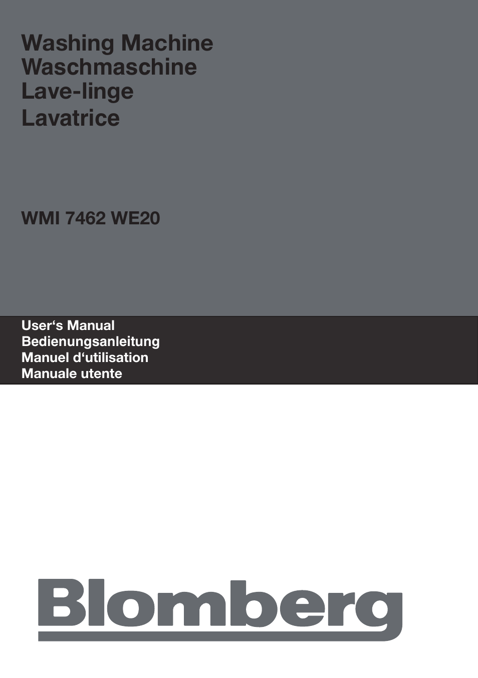 Blomberg WMI 7462 WE20 User Manual | 76 pages