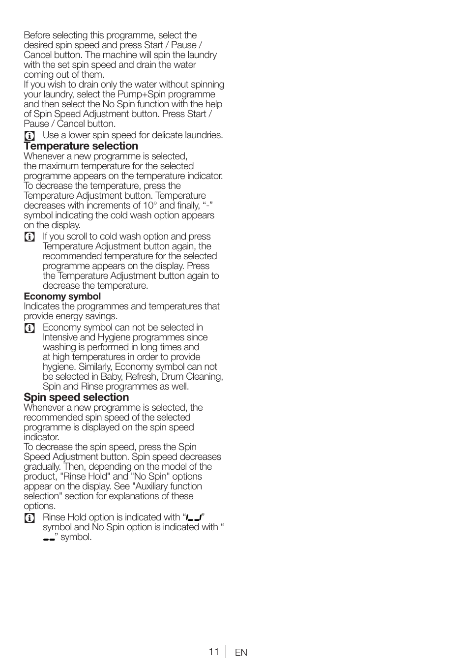 Blomberg WMI 7462 WE20 User Manual | Page 11 / 76