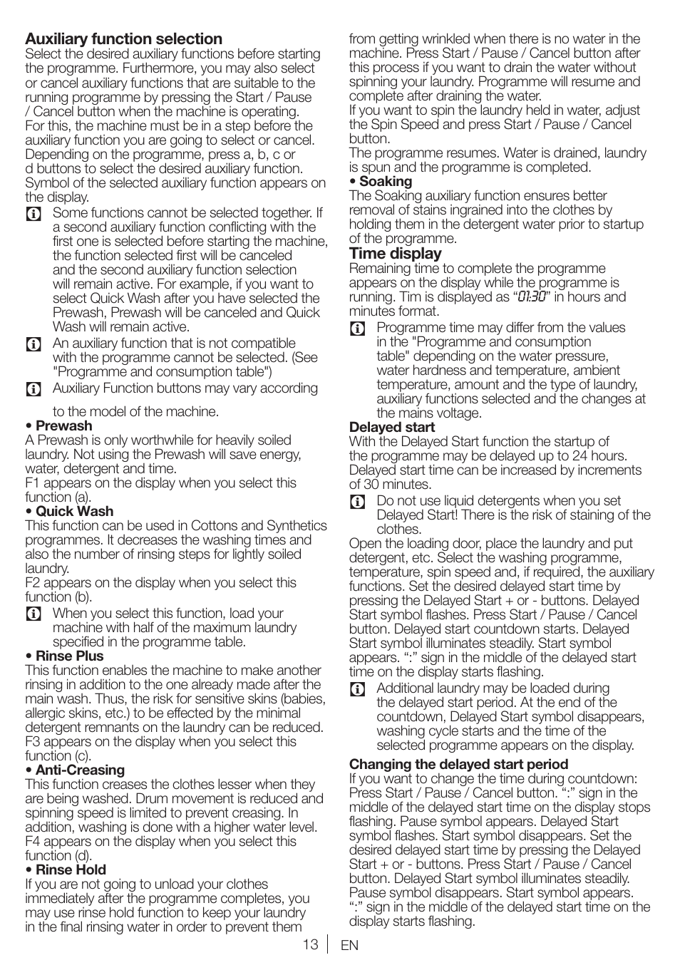 Blomberg WMI 7462 WE20 User Manual | Page 13 / 76