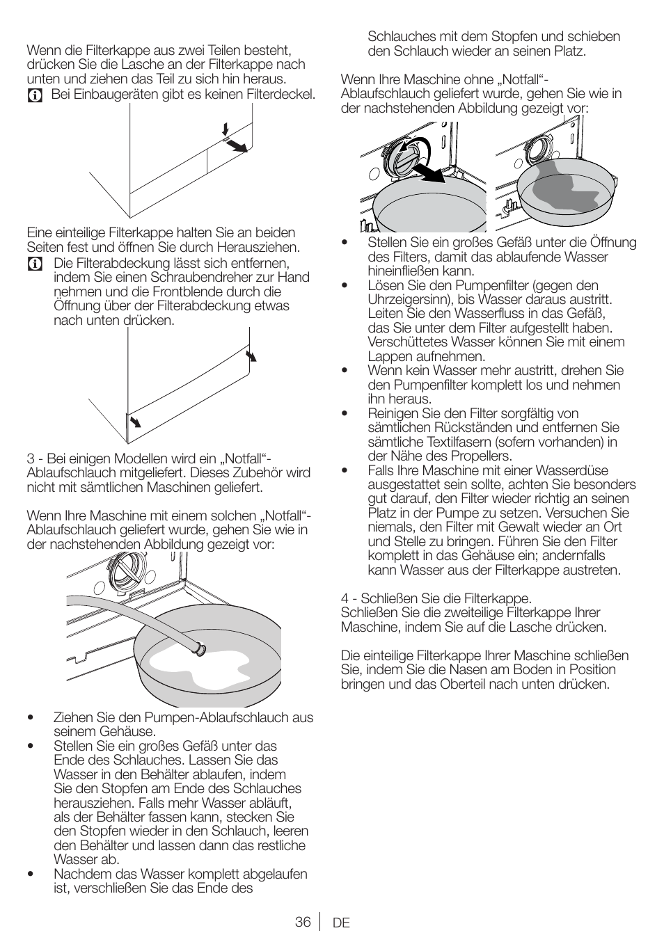 Blomberg WMI 7462 WE20 User Manual | Page 36 / 76