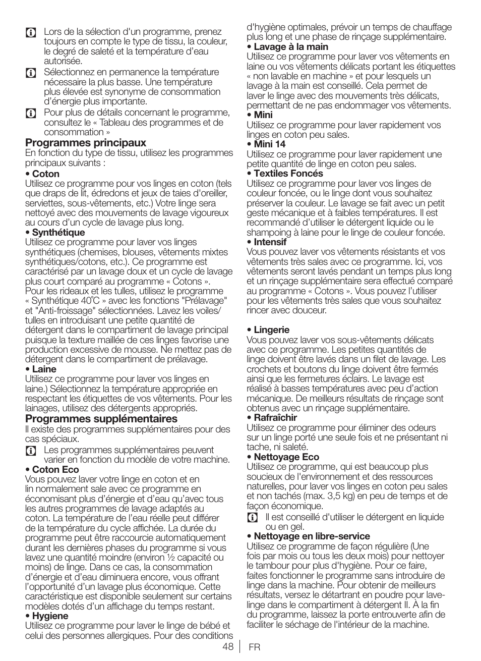 Blomberg WMI 7462 WE20 User Manual | Page 48 / 76