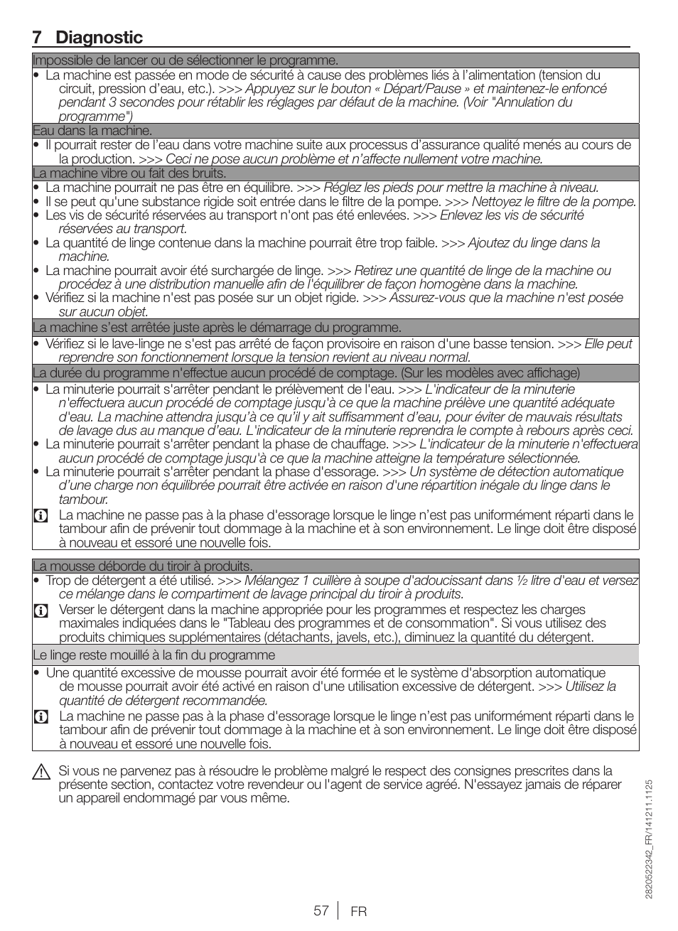 7 diagnostic | Blomberg WMI 7462 WE20 User Manual | Page 57 / 76