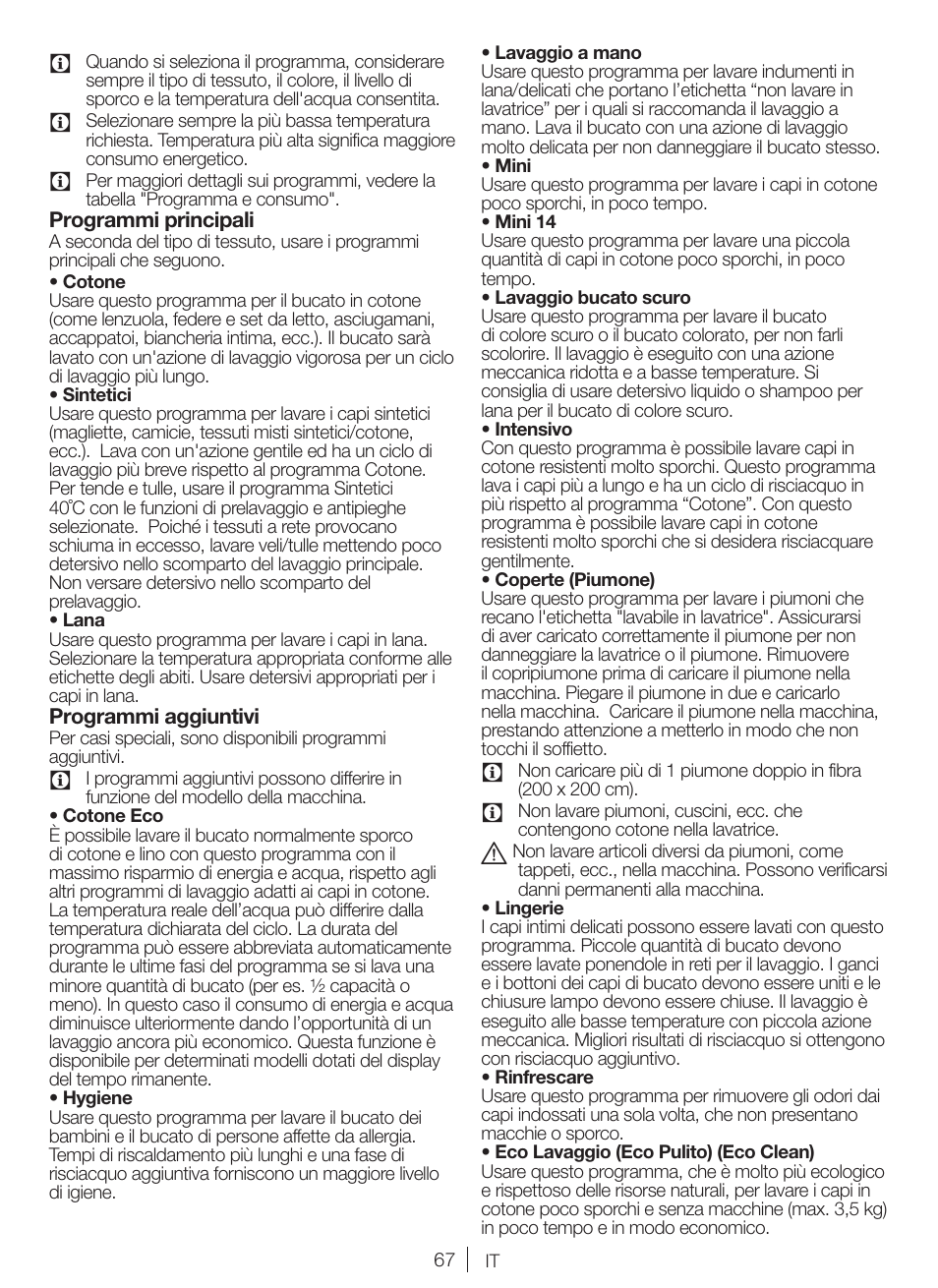 Blomberg WMI 7462 WE20 User Manual | Page 67 / 76