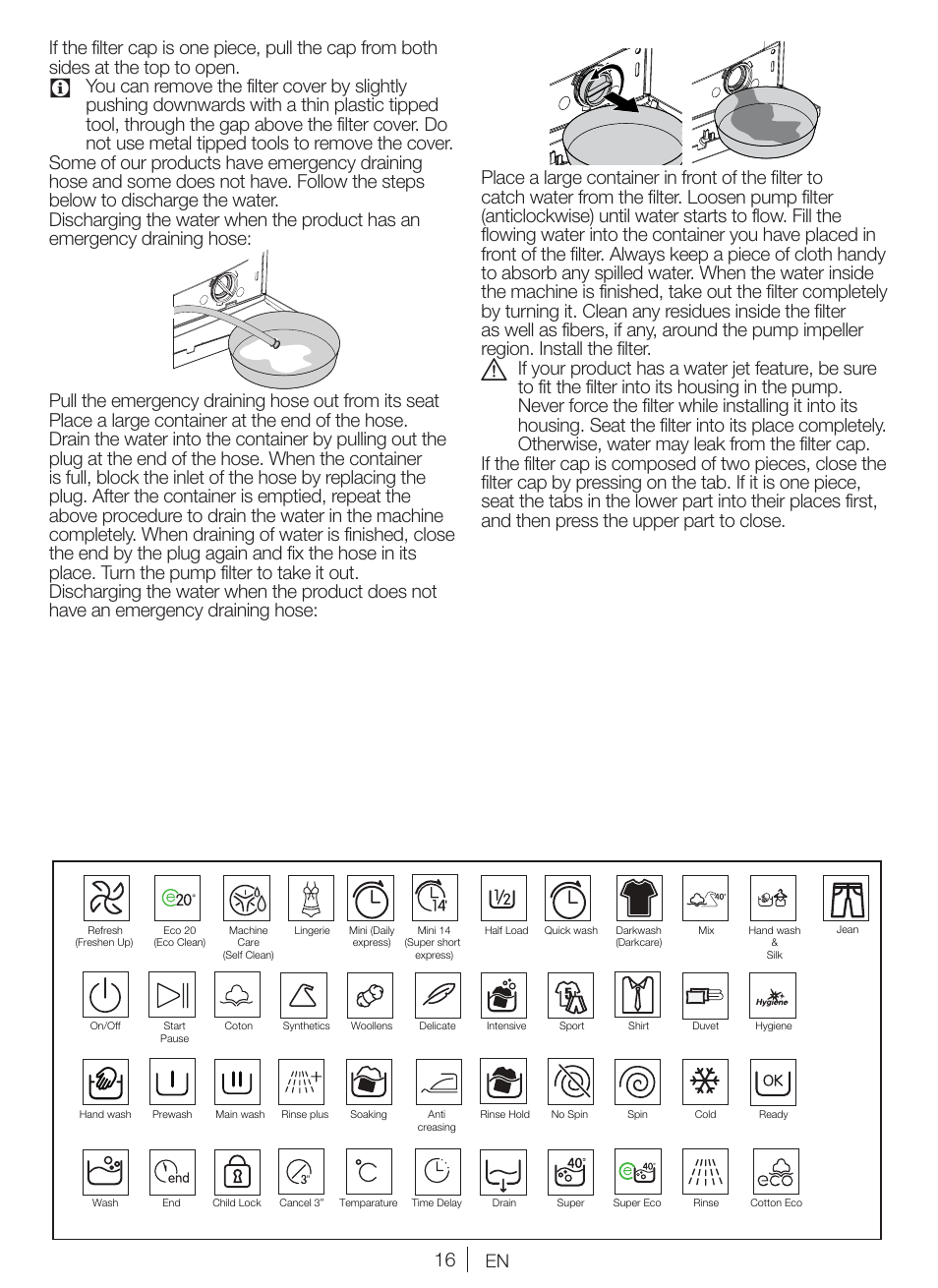 Blomberg WNF 5441 AE20 User Manual | Page 16 / 72