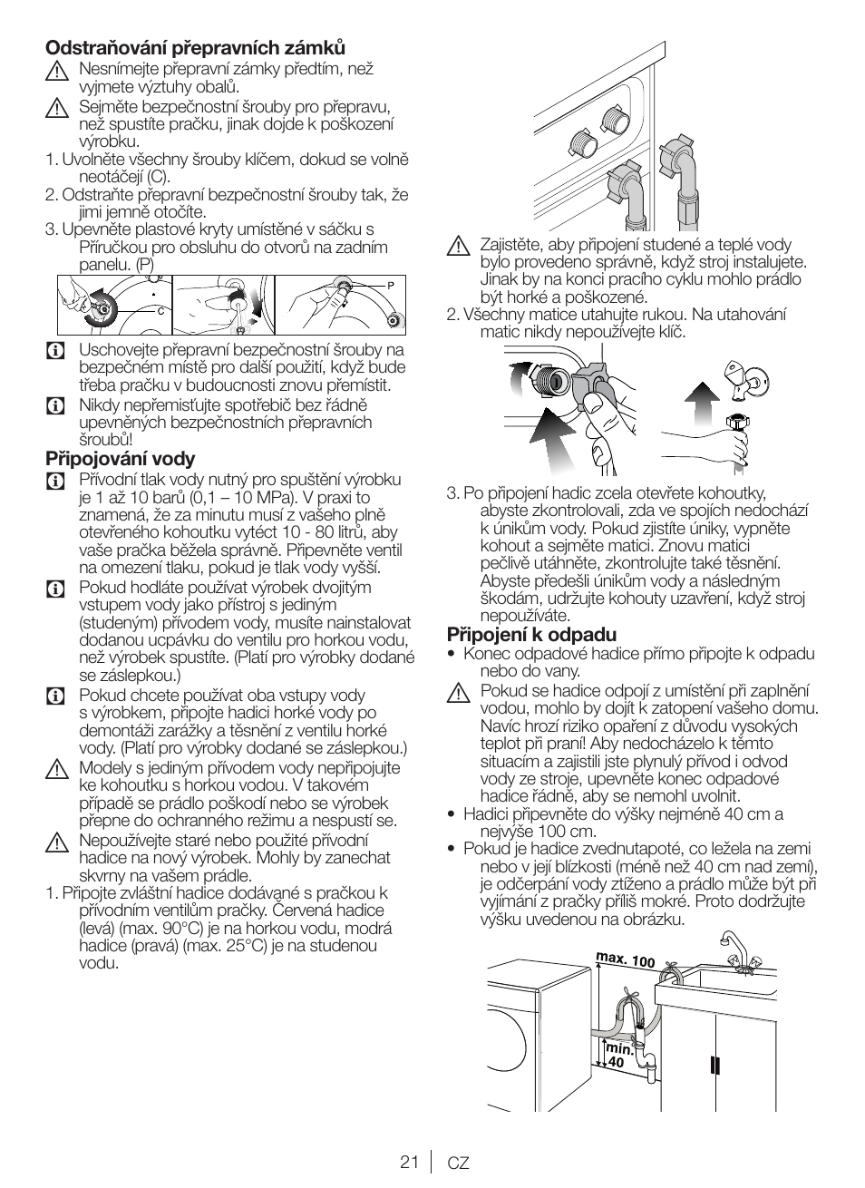 Blomberg WNF 5441 AE20 User Manual | Page 21 / 72