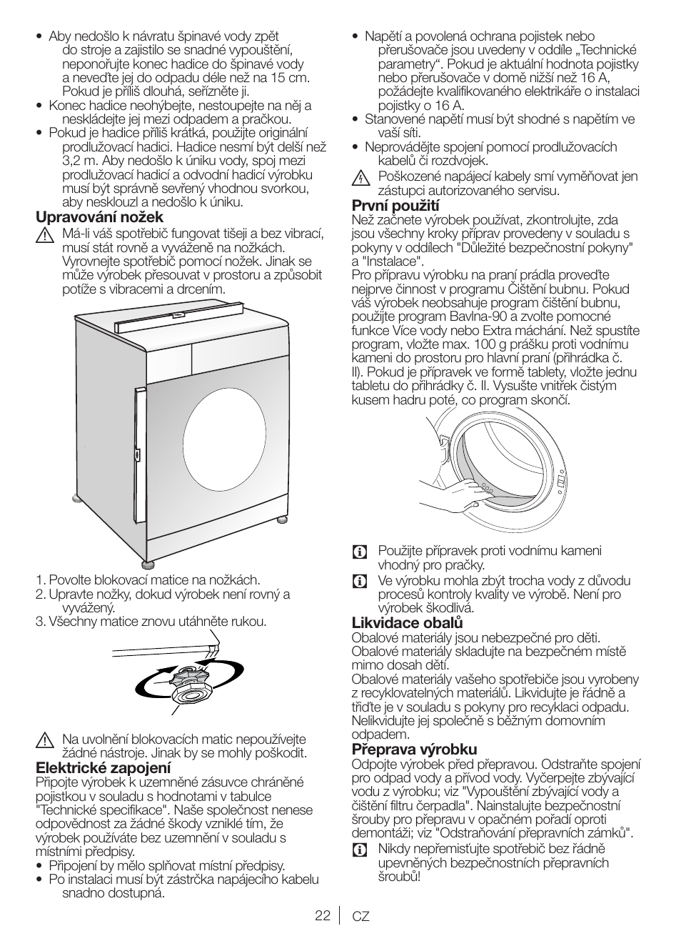 Blomberg WNF 5441 AE20 User Manual | Page 22 / 72
