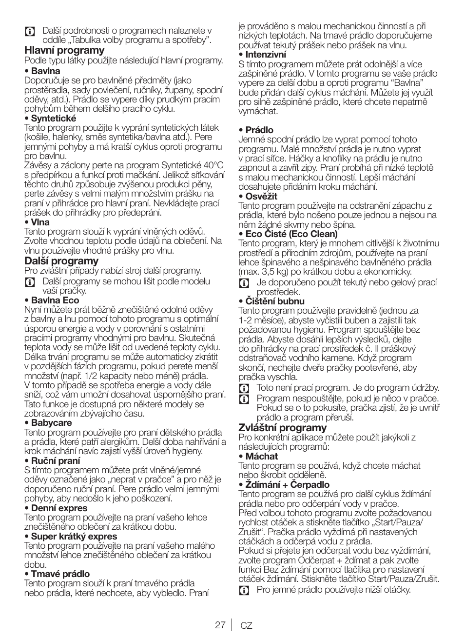 Blomberg WNF 5441 AE20 User Manual | Page 27 / 72