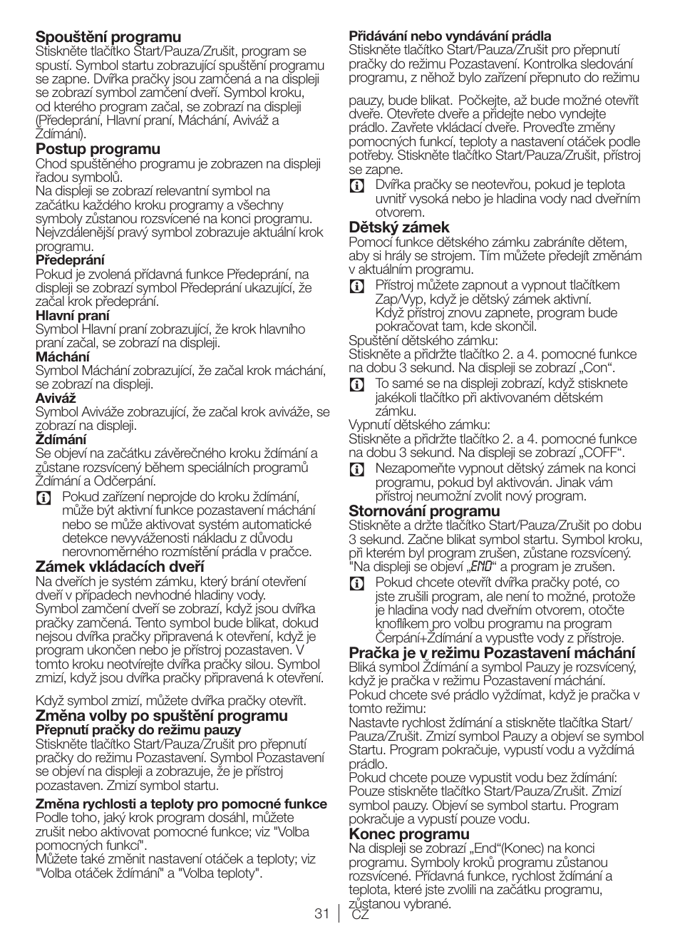 Blomberg WNF 5441 AE20 User Manual | Page 31 / 72