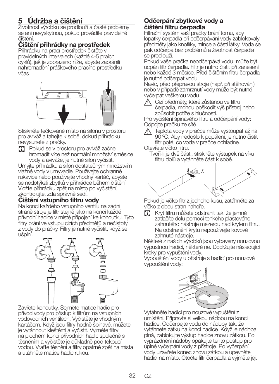 5 údržba a čištění | Blomberg WNF 5441 AE20 User Manual | Page 32 / 72