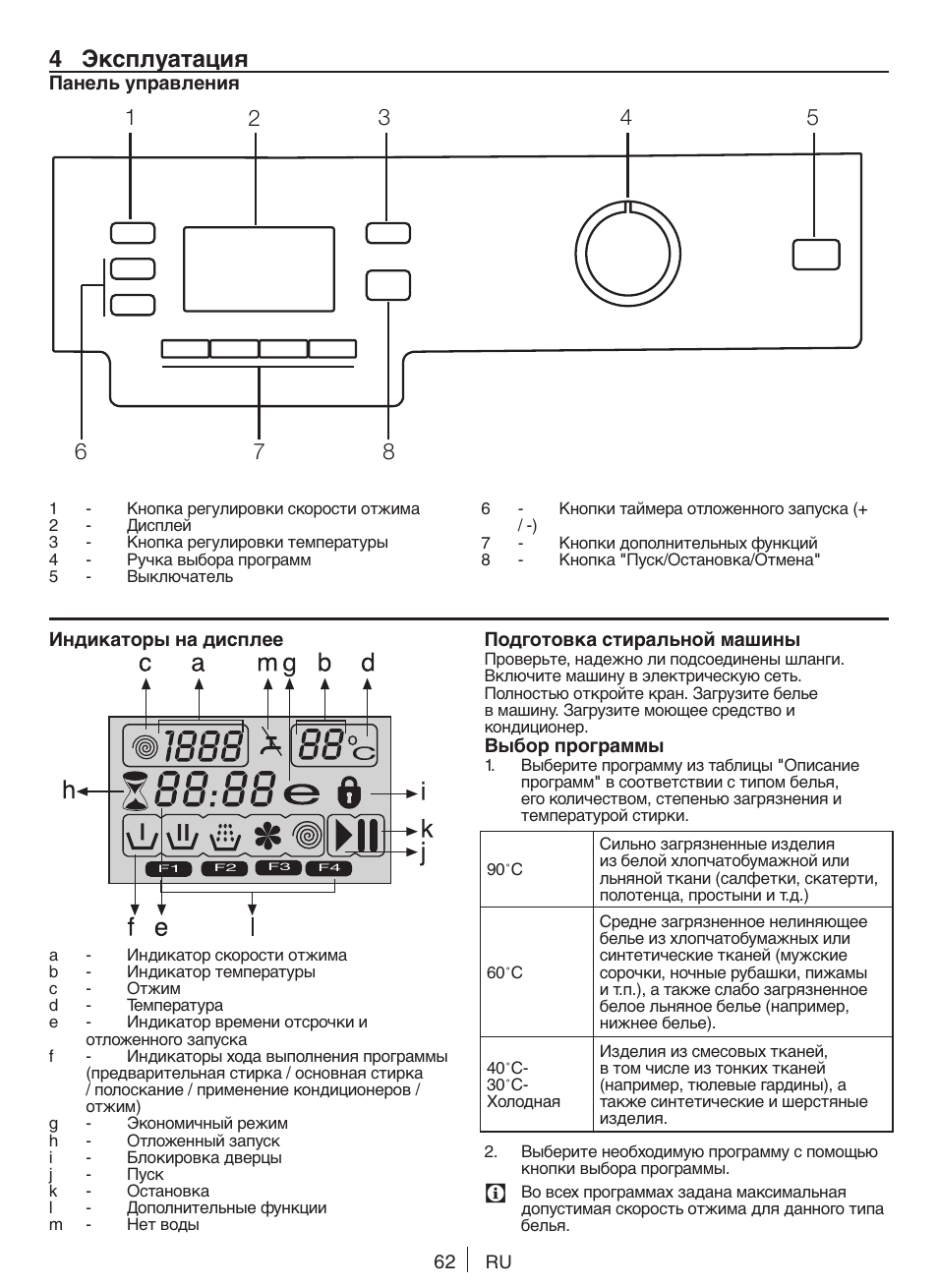 4 эксплуатация | Blomberg WNF 5441 AE20 User Manual | Page 62 / 72