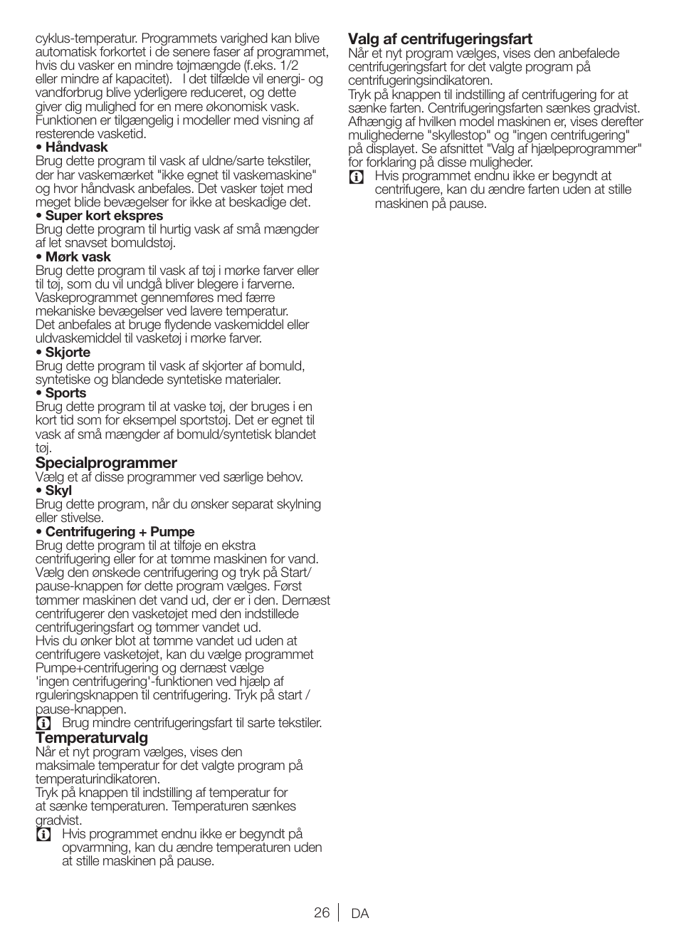 Blomberg WNF 5380 WE User Manual | Page 26 / 68