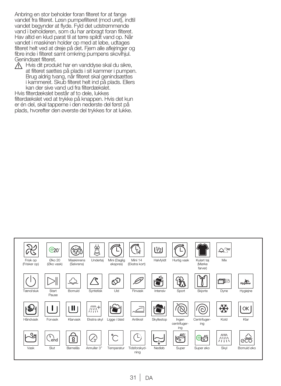 Blomberg WNF 5380 WE User Manual | Page 31 / 68