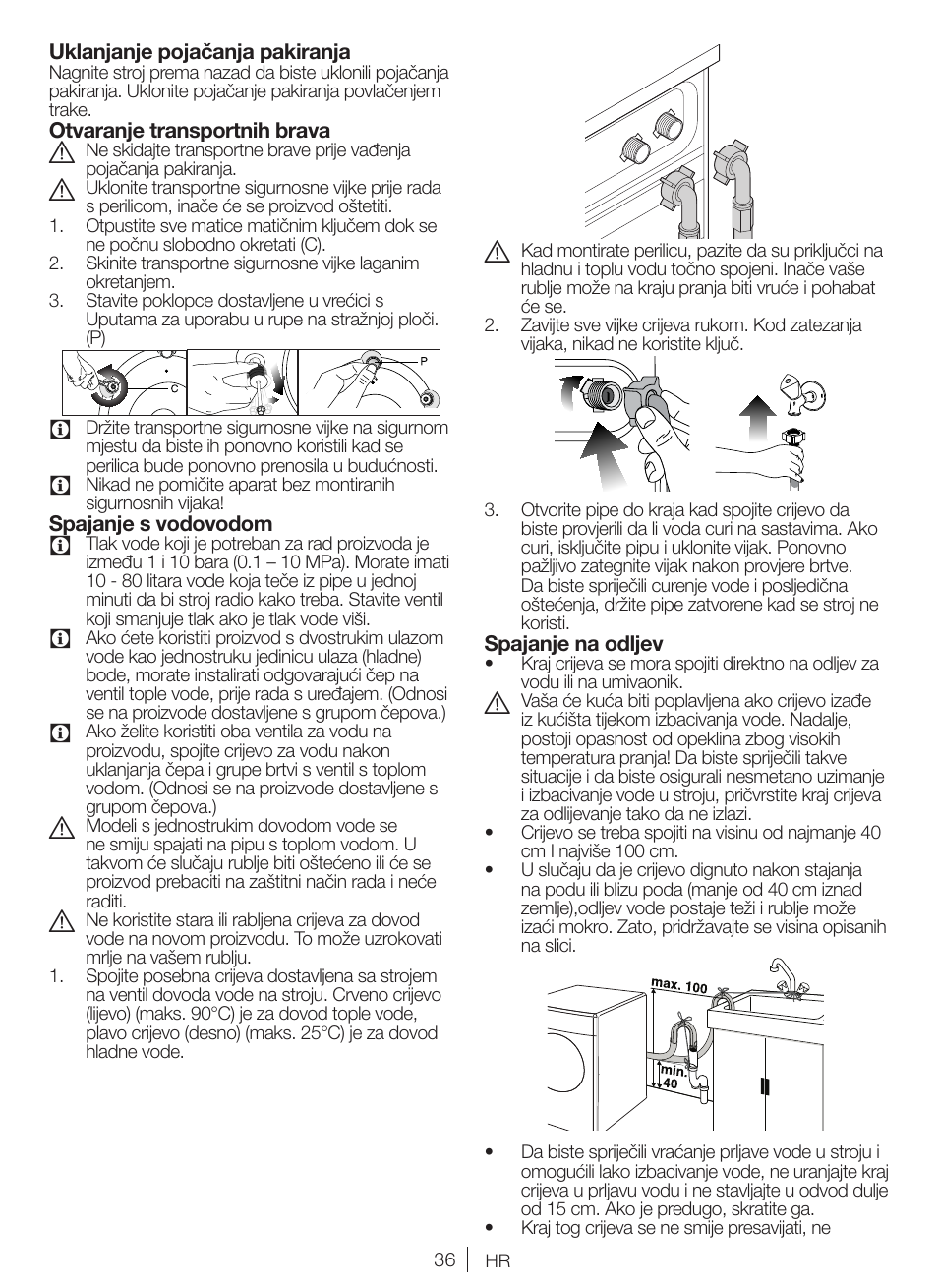 Blomberg WNF 5380 WE User Manual | Page 36 / 68