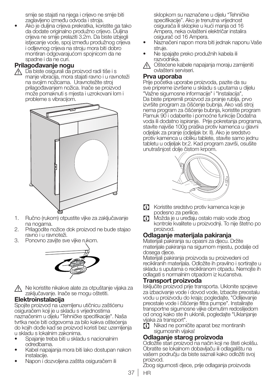 Blomberg WNF 5380 WE User Manual | Page 37 / 68