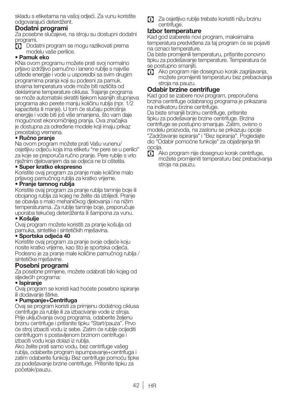 Blomberg WNF 5380 WE User Manual | Page 42 / 68