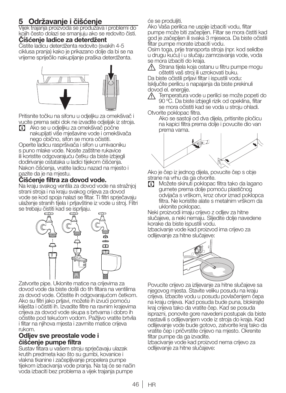 5 održavanje i čišćenje | Blomberg WNF 5380 WE User Manual | Page 46 / 68