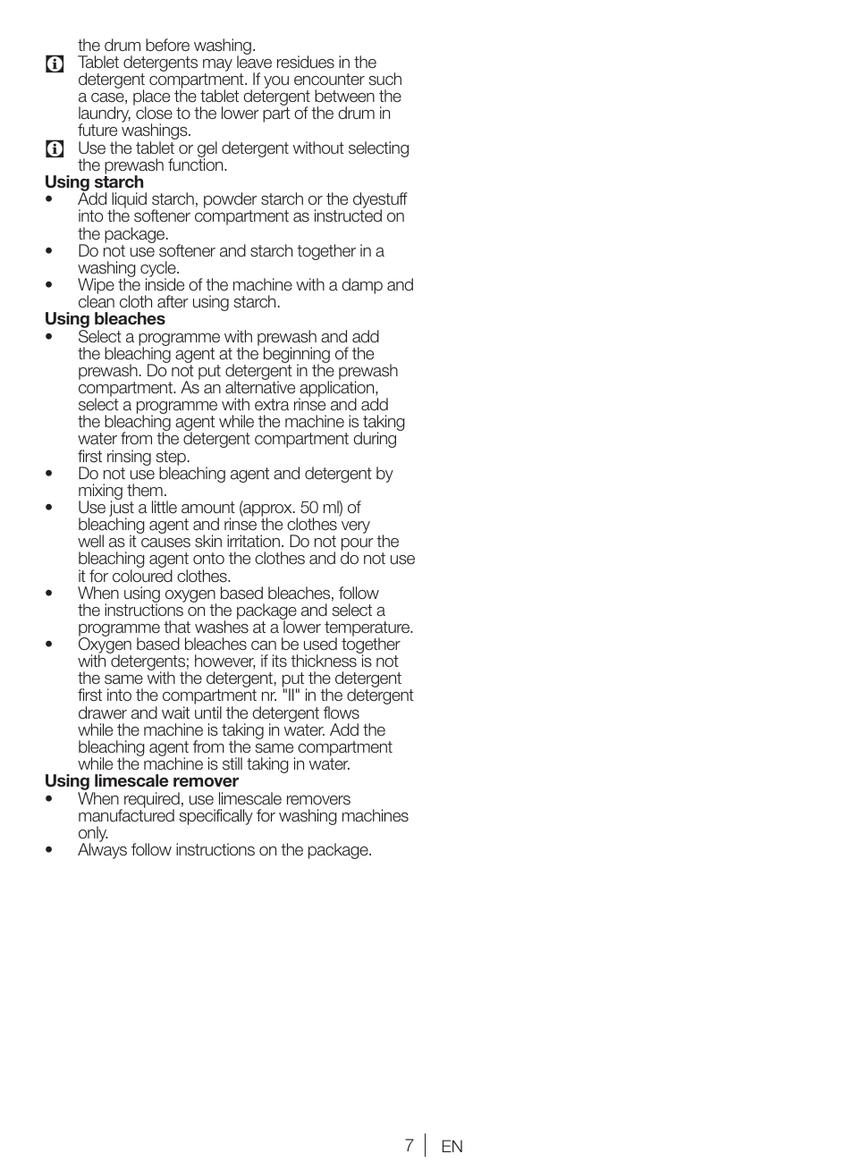 Blomberg WNF 5380 WE User Manual | Page 7 / 68