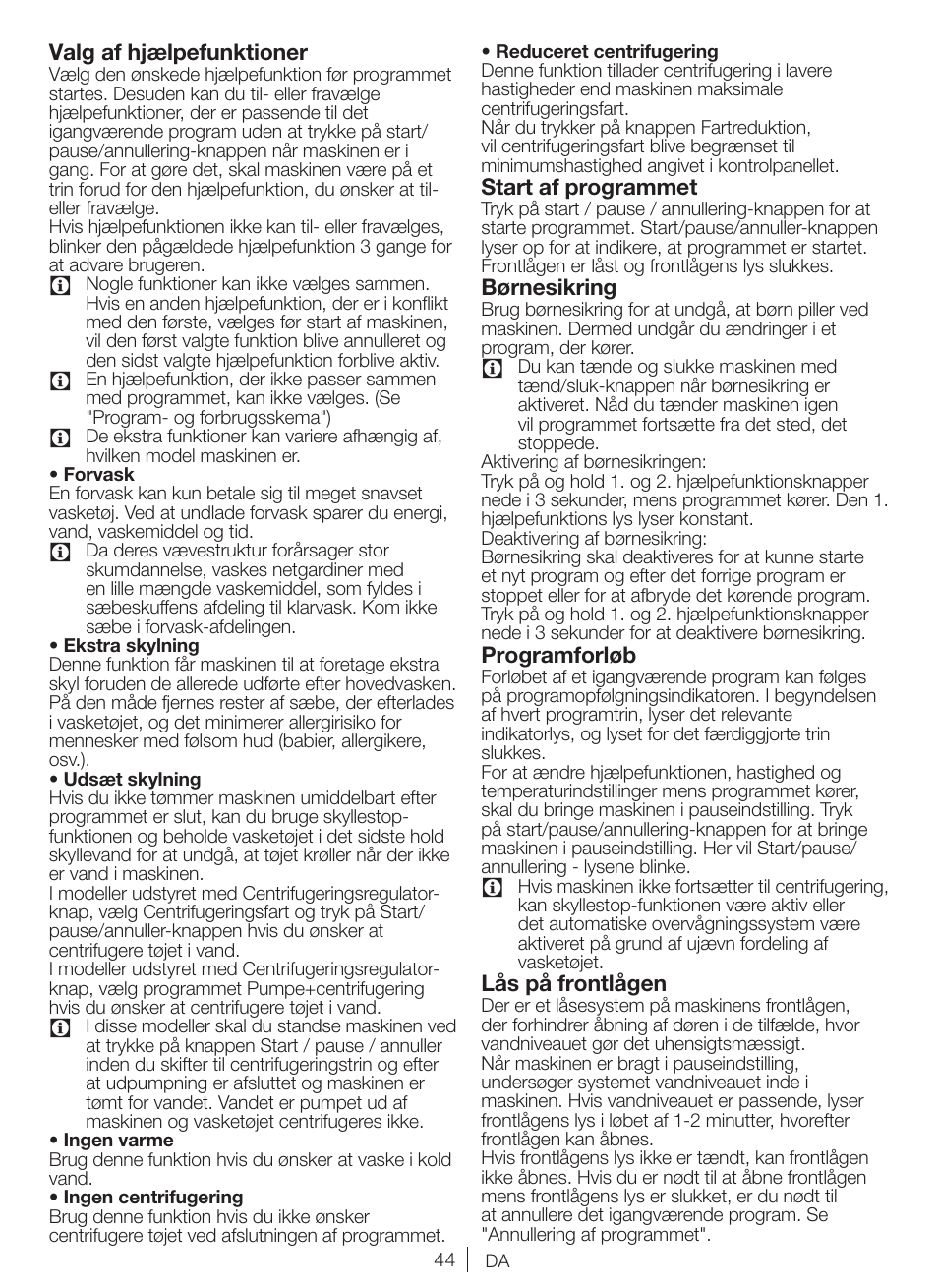 Blomberg WNF 6100 WEN User Manual | Page 44 / 63