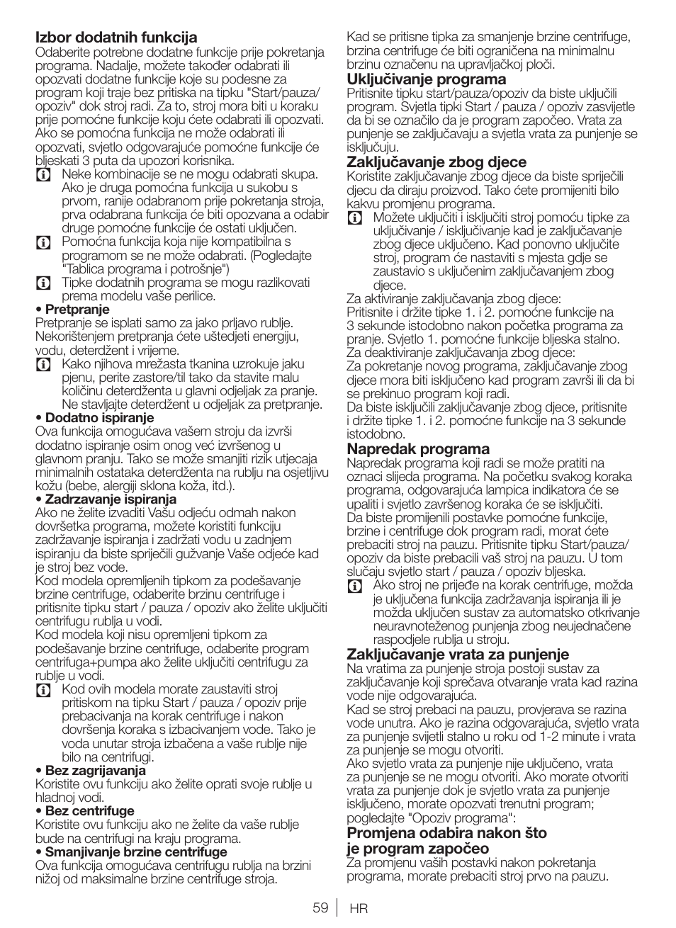 Blomberg WNF 6100 WEN User Manual | Page 59 / 63