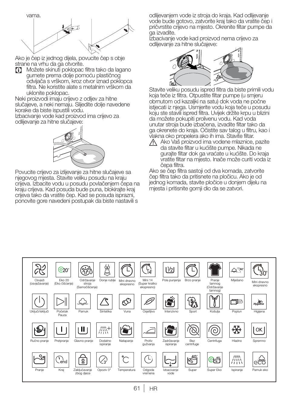 Blomberg WNF 6100 WEN User Manual | Page 61 / 63