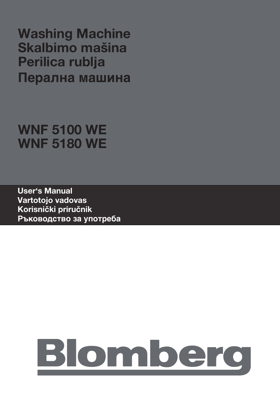 Blomberg WNF 5180 WE User Manual | 62 pages