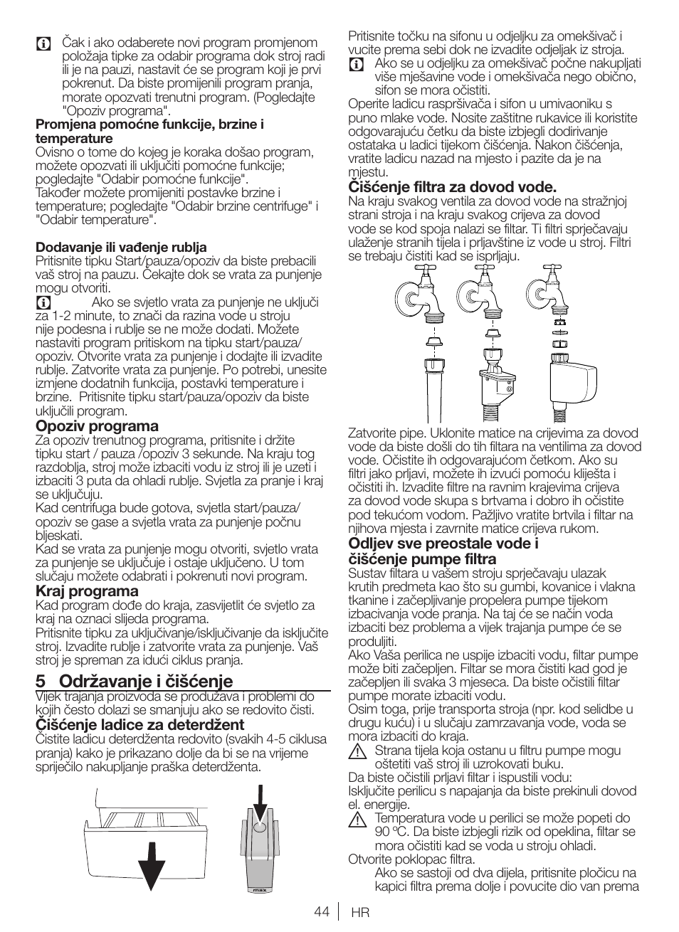 5 održavanje i čišćenje | Blomberg WNF 5180 WE User Manual | Page 44 / 62