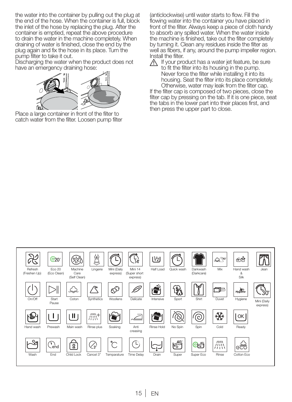 Blomberg WNF 7361 AE20 User Manual | Page 15 / 68
