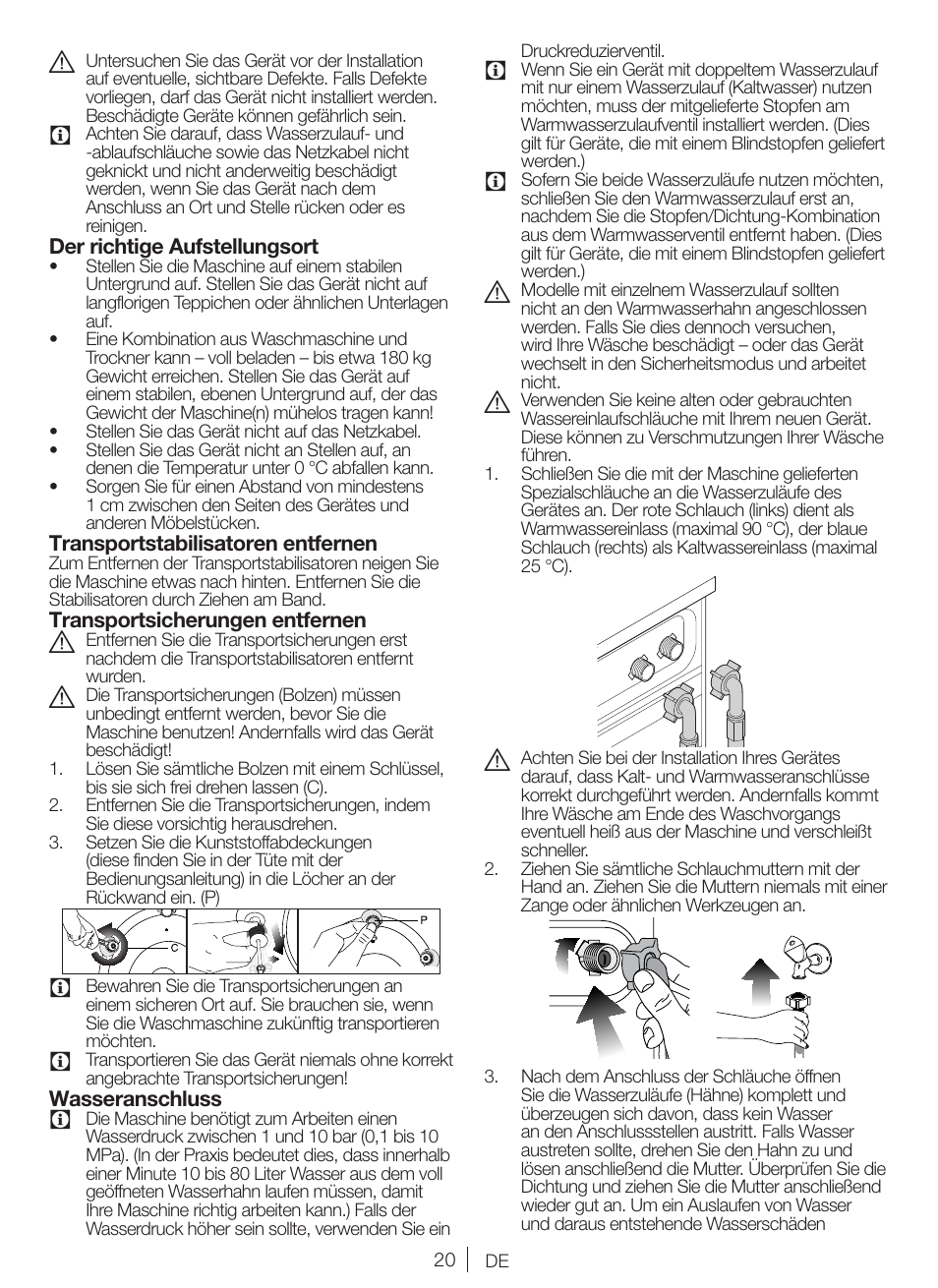 Blomberg WNF 7361 AE20 User Manual | Page 20 / 68