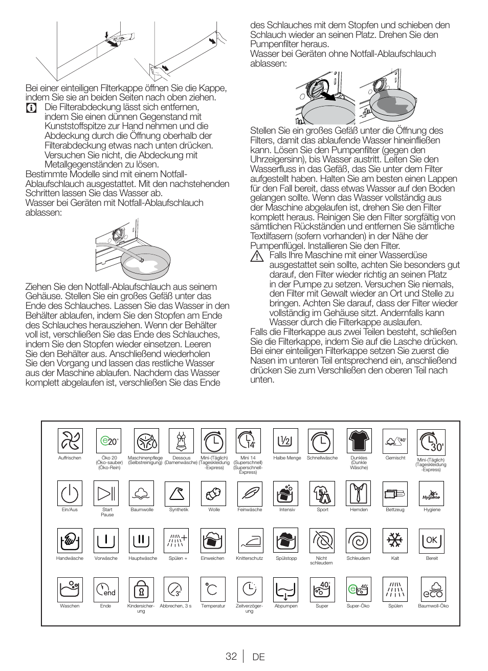 Blomberg WNF 7361 AE20 User Manual | Page 32 / 68