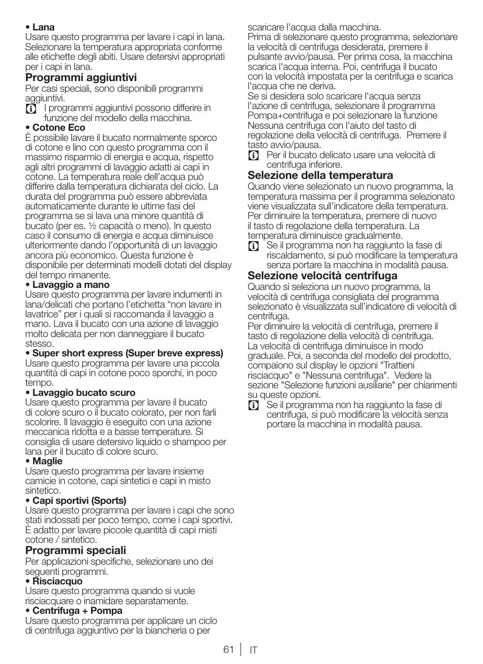 Blomberg WNF 7361 AE20 User Manual | Page 61 / 68