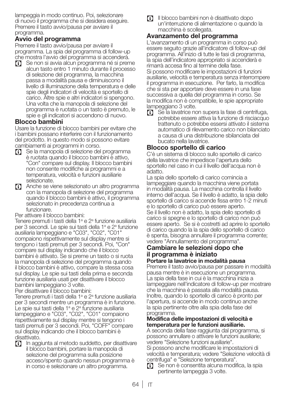 Blomberg WNF 7361 AE20 User Manual | Page 64 / 68