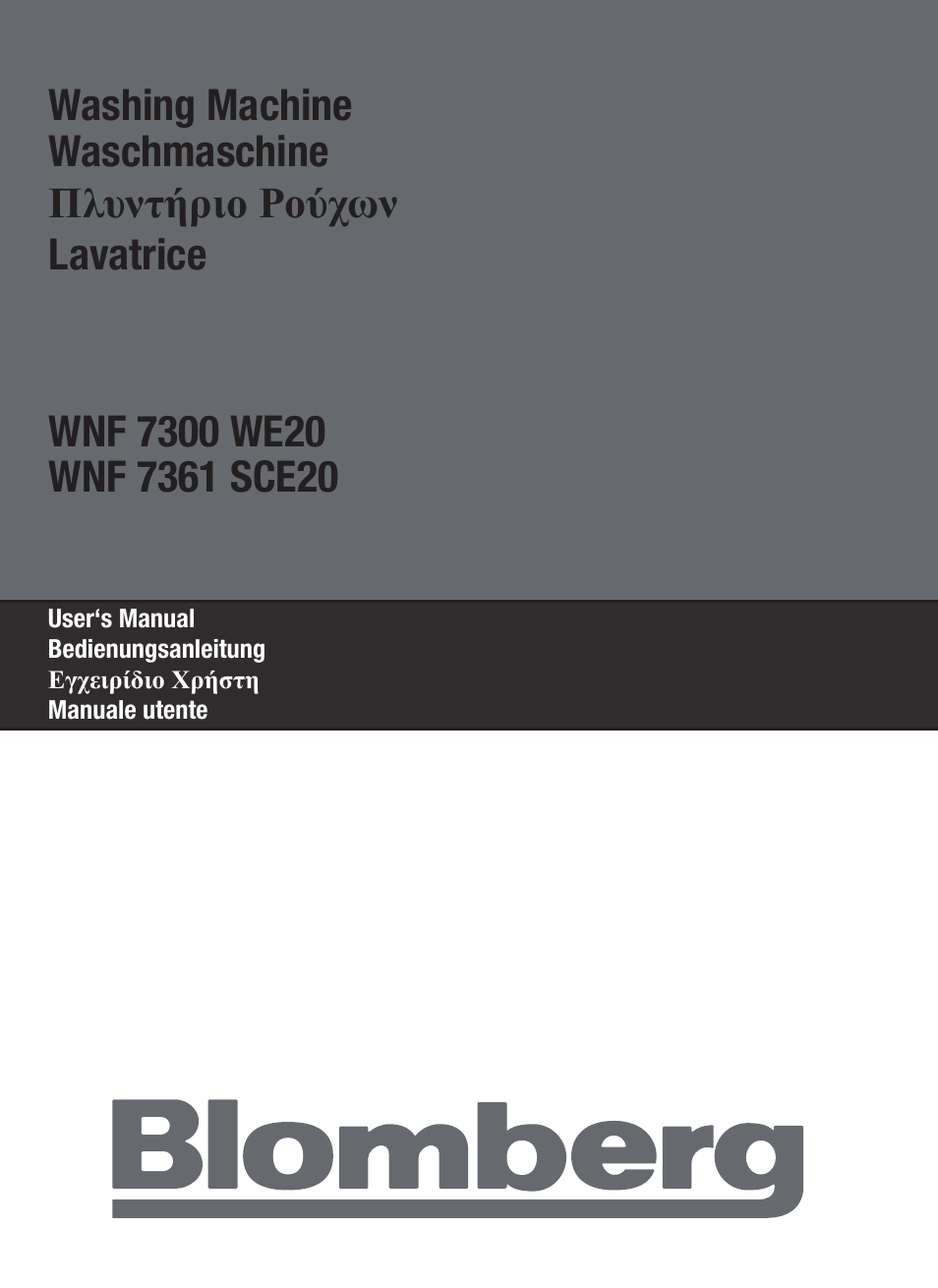 Blomberg WNF 7300 WE20 User Manual | 68 pages