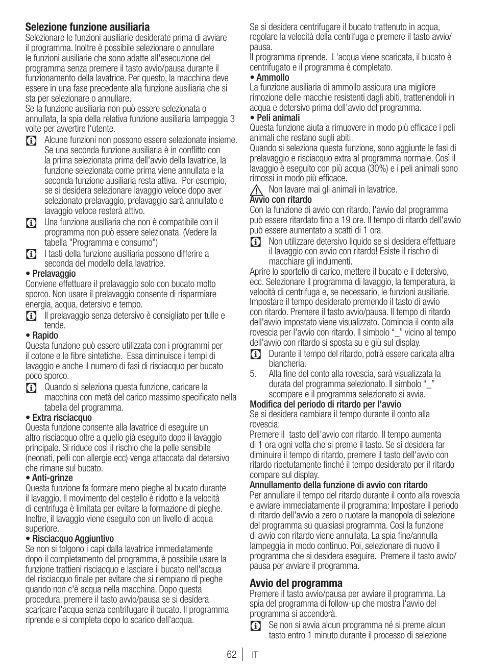 Blomberg WNF 7300 WE20 User Manual | Page 62 / 68