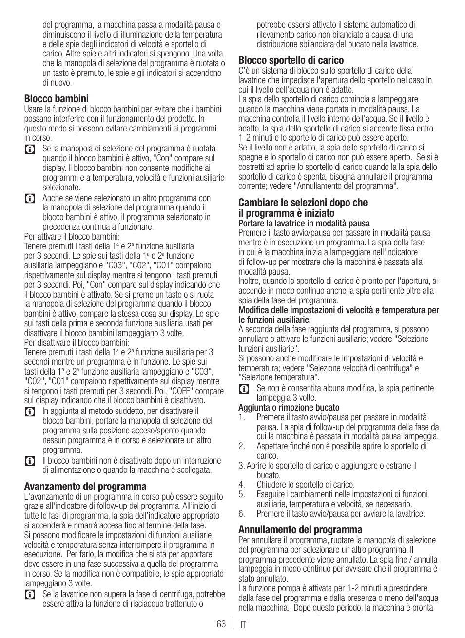 Blomberg WNF 7300 WE20 User Manual | Page 63 / 68