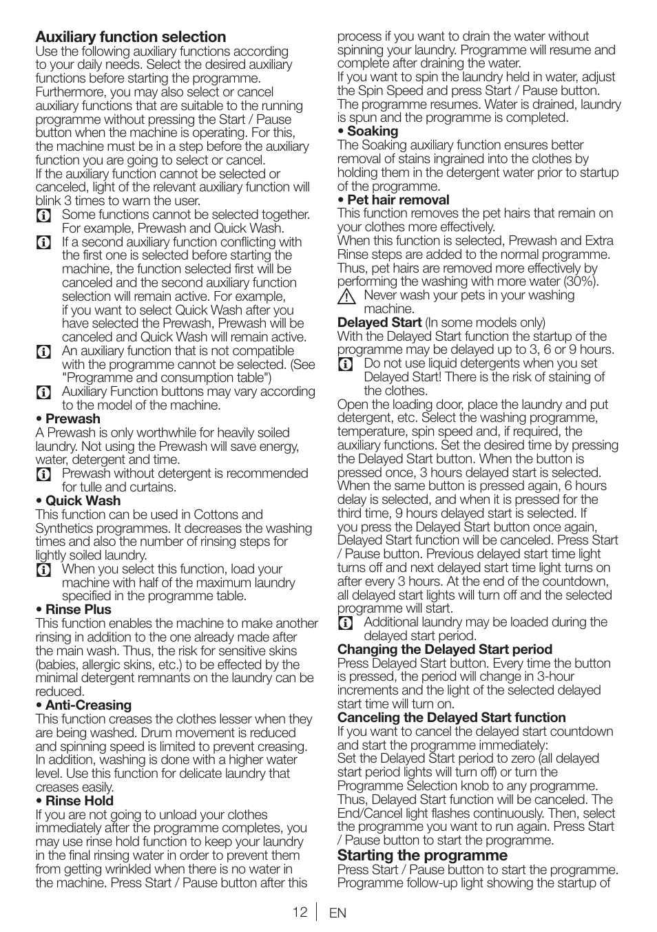 Blomberg WNF 7241 WE20 User Manual | Page 12 / 68