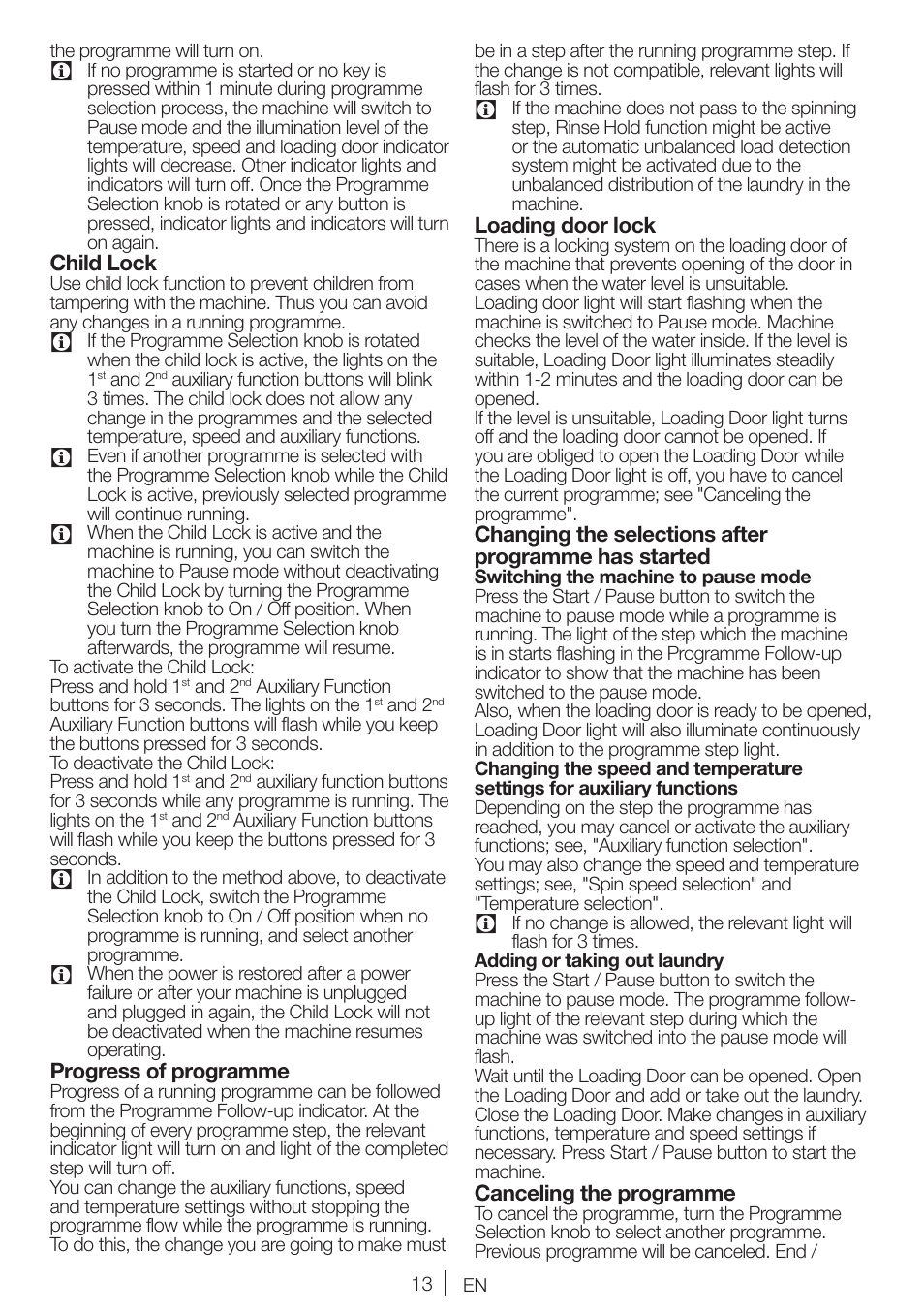 Blomberg WNF 7241 WE20 User Manual | Page 13 / 68