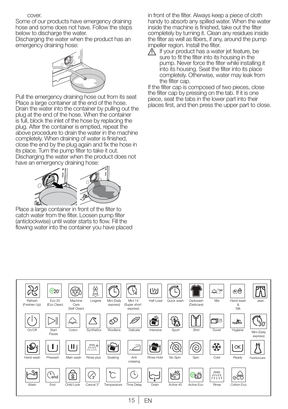 Blomberg WNF 7241 WE20 User Manual | Page 15 / 68
