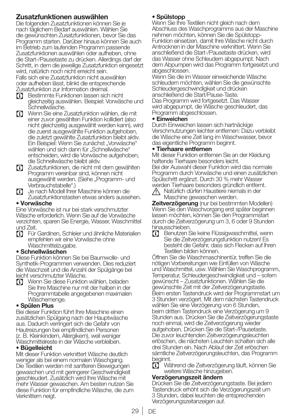 Blomberg WNF 7241 WE20 User Manual | Page 29 / 68