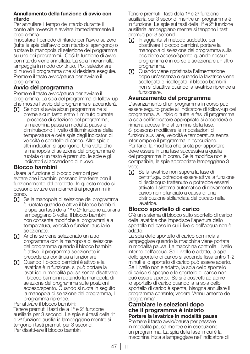 Blomberg WNF 7241 WE20 User Manual | Page 47 / 68