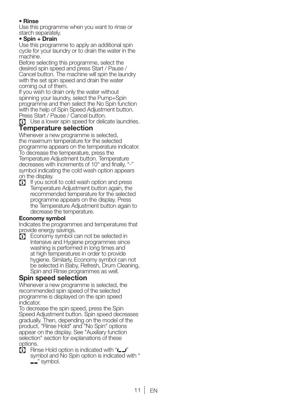 Blomberg WNF 6421 WE20 User Manual | Page 11 / 71